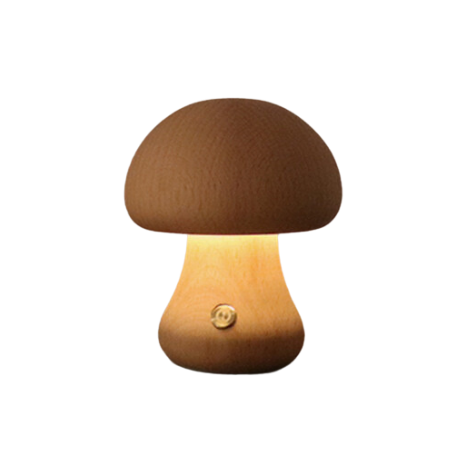 Lampe de table Vintage en bois Champignon