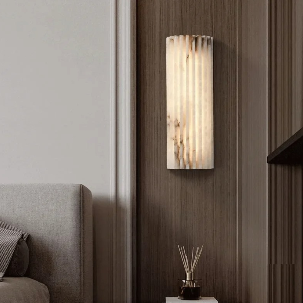 MarbleGlow | Applique Murale en Marbre Élégante et Minimaliste pour Chambre