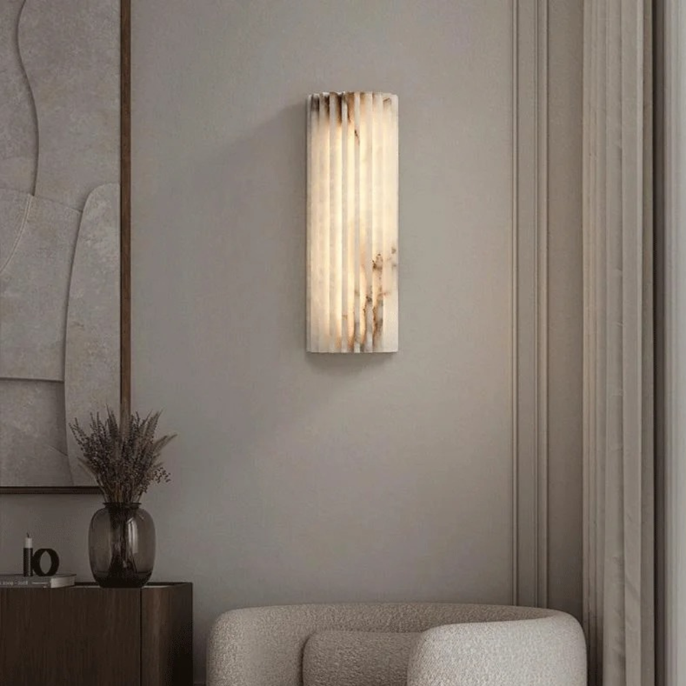 MarbleGlow | Applique Murale en Marbre Élégante et Minimaliste pour Chambre