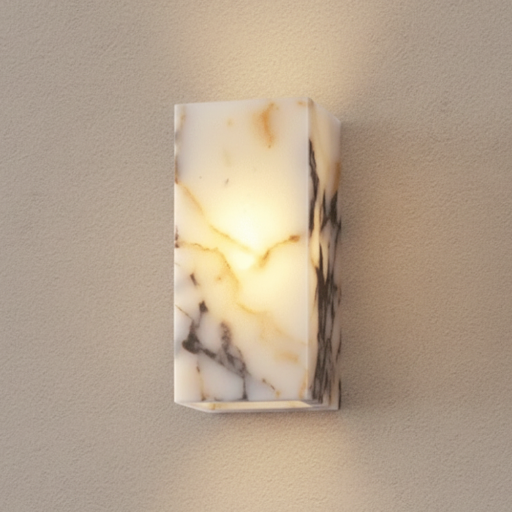 Applique Murale en Marbre Scandinave - Applique en Marbre Naturel avec LED Intégrée