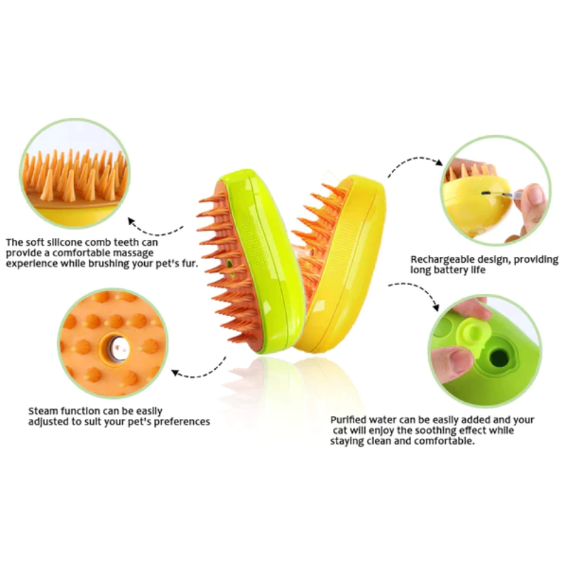Brosse à vapeur multifonctionnelle pour un toilettage parfait de votre animal