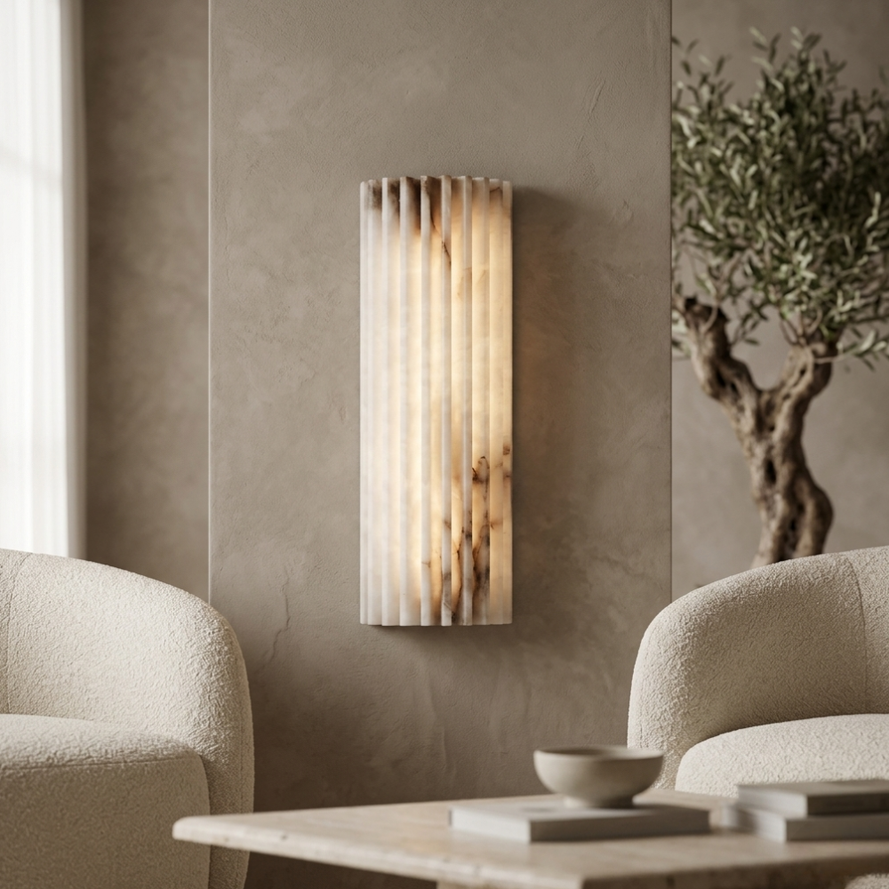MarbleGlow | Applique Murale en Marbre Élégante et Minimaliste pour Chambre