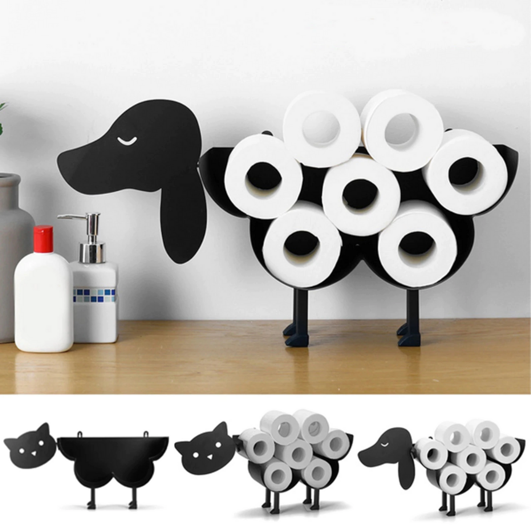 Support à rouleau de papier toilette animal - Amusant et pratique pour votre salle de bain
