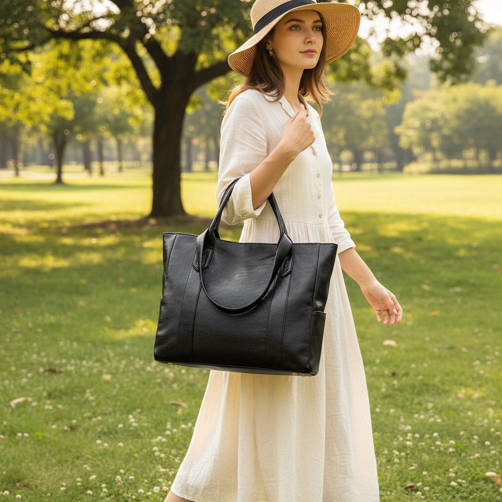 VINTARIS – Sac à épaule en cuir élégant avec une touche rétro et une surface lisse