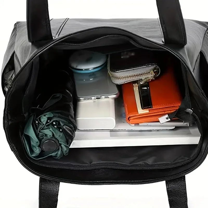 VINTARIS – Sac à épaule en cuir élégant avec une touche rétro et une surface lisse