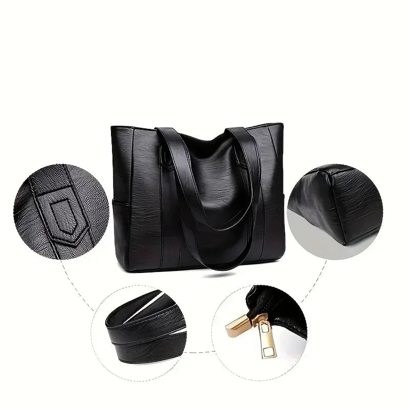 VINTARIS – Sac à épaule en cuir élégant avec une touche rétro et une surface lisse