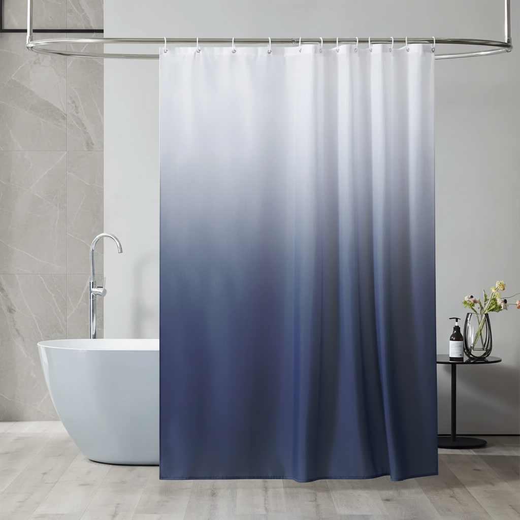 Rideau de douche en polyester épais - AquaVeil