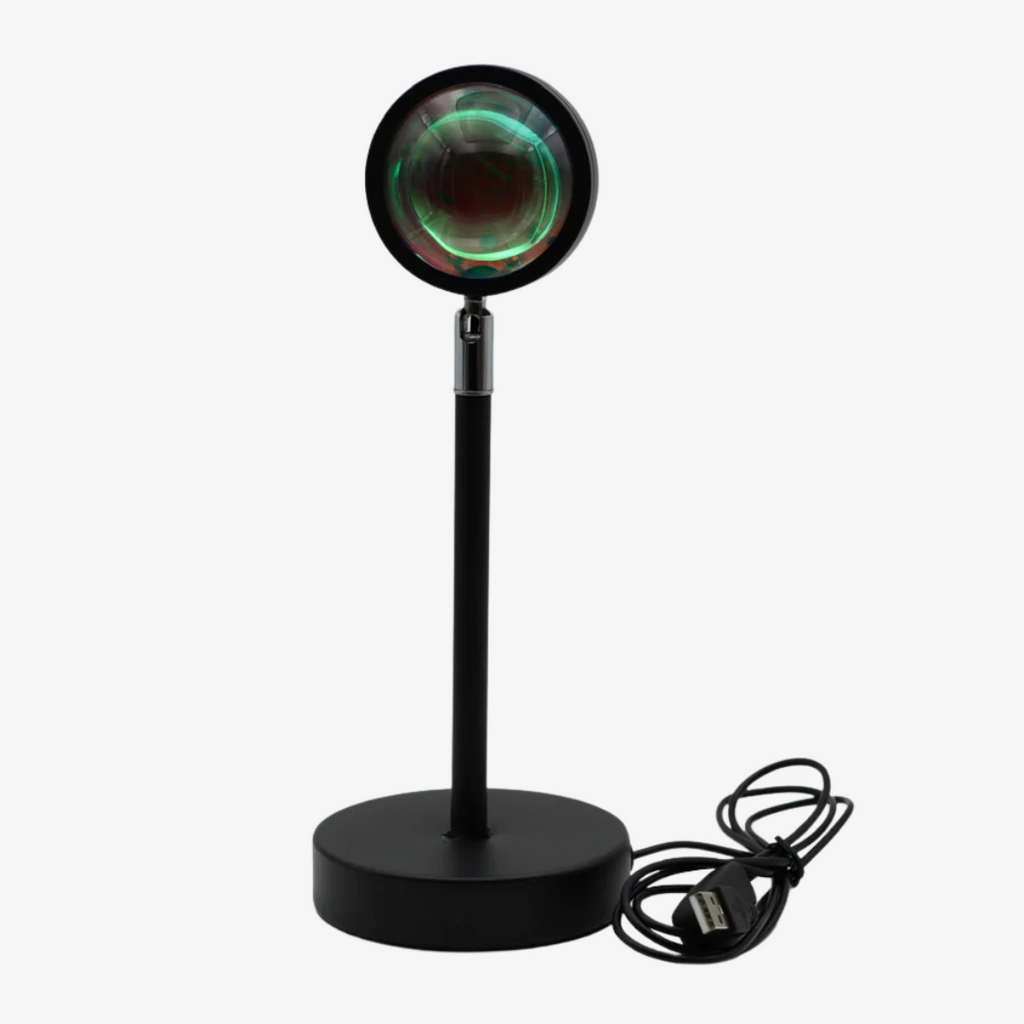 Lampe projecteur LED avec 13 modes lumineux – effet coucher de soleil