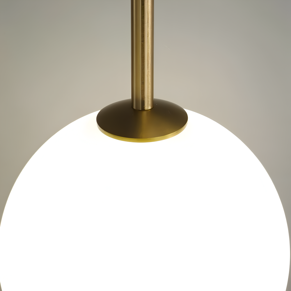 Gloriva Suspension – Suspension Élégante au Design Vertical et Boule en Verre Mat