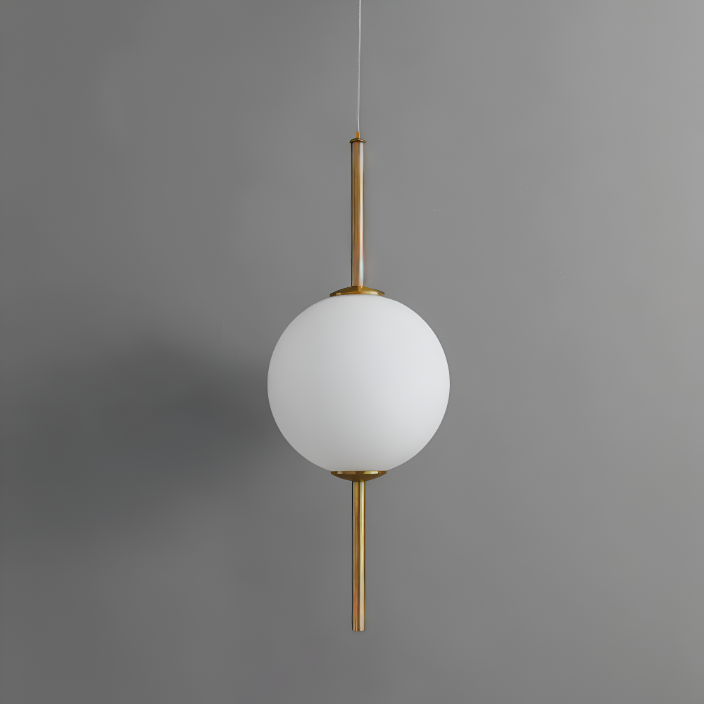 Gloriva Suspension – Suspension Élégante au Design Vertical et Boule en Verre Mat