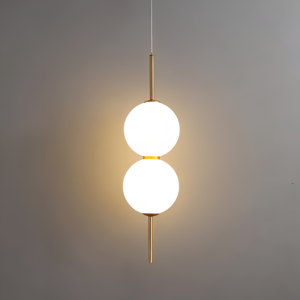 Gloriva Suspension – Suspension Élégante au Design Vertical et Boule en Verre Mat