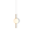 Gloriva Suspension – Suspension Élégante au Design Vertical et Boule en Verre Mat