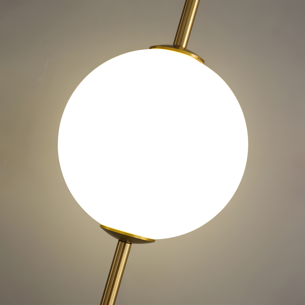 Gloriva Suspension – Suspension Élégante au Design Vertical et Boule en Verre Mat
