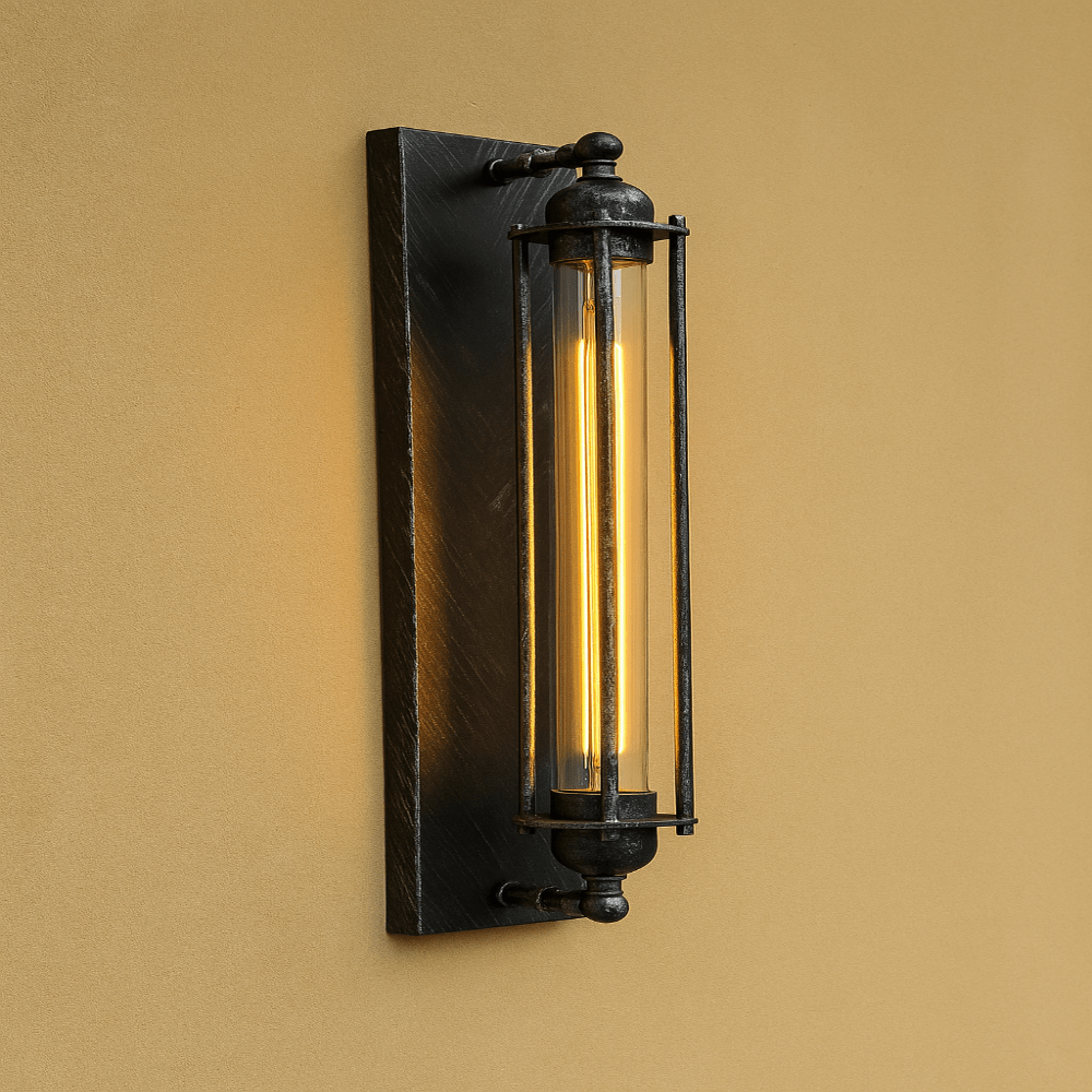 REGALIGHT - Applique murale LED vintage avec une lueur ambiante chaude et un design métallique classique pour une illumination intérieure cosy et élégante
