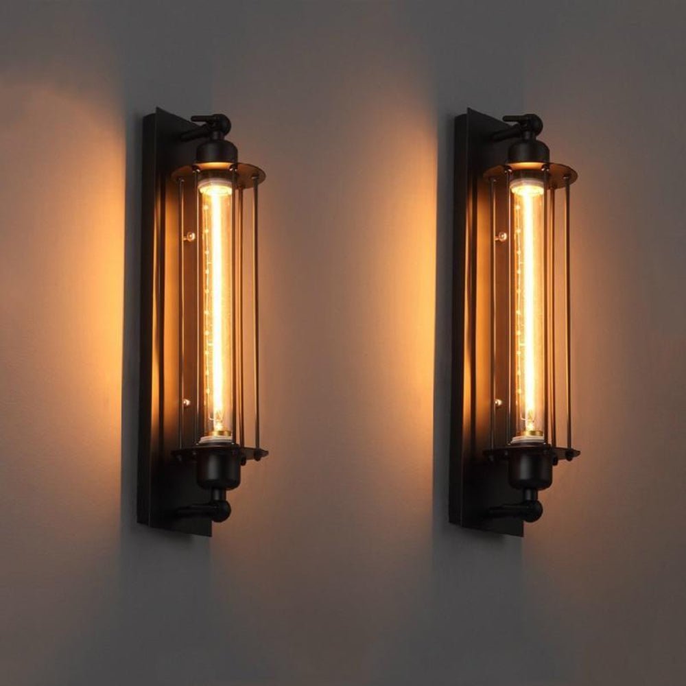 REGALIGHT - Applique murale LED vintage avec une lueur ambiante chaude et un design métallique classique pour une illumination intérieure cosy et élégante