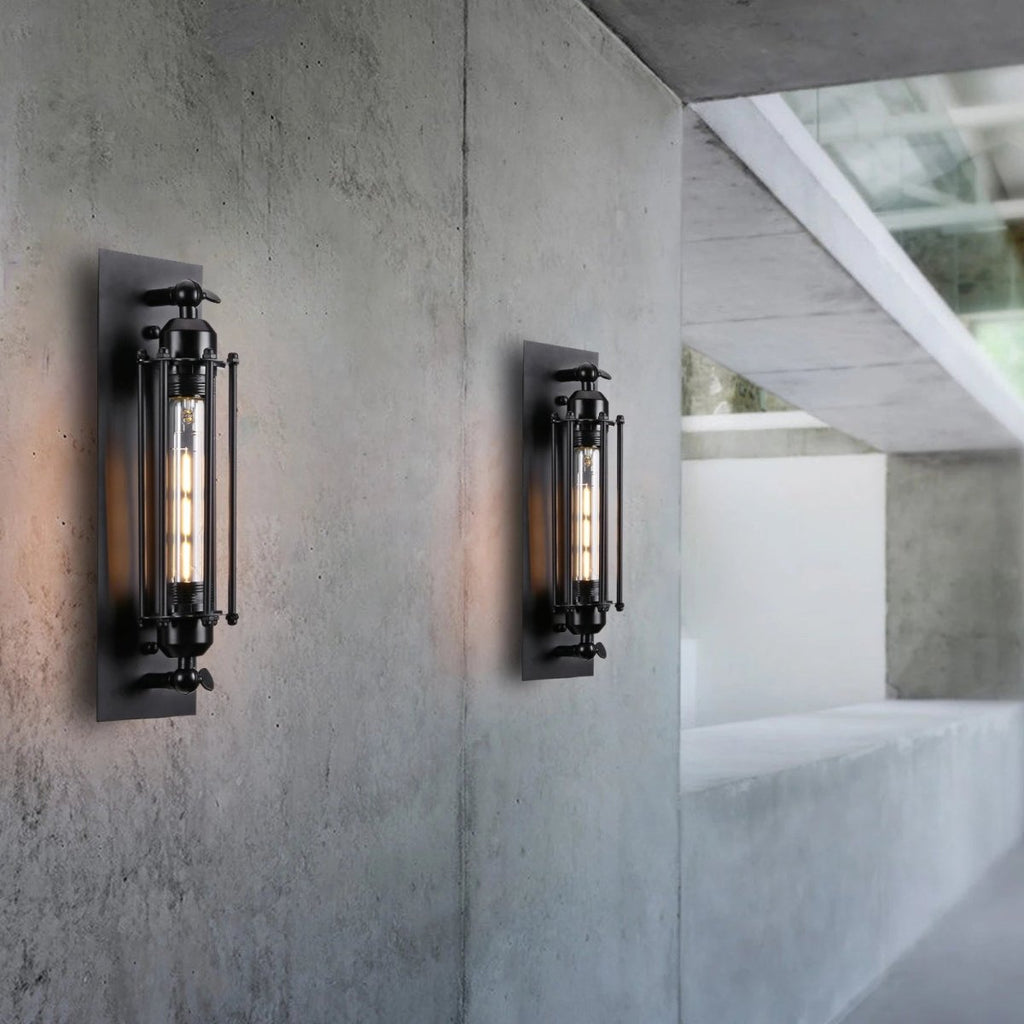 REGALIGHT - Applique murale LED vintage avec une lueur ambiante chaude et un design métallique classique pour une illumination intérieure cosy et élégante