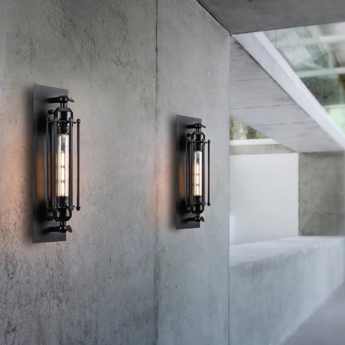 REGALIGHT - Applique murale LED vintage avec une lueur ambiante chaude et un design métallique classique pour une illumination intérieure cosy et élégante