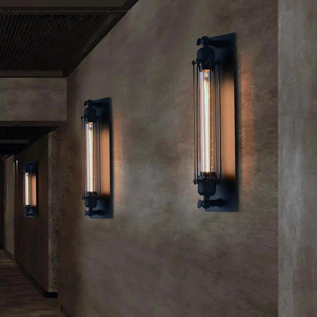 REGALIGHT - Applique murale LED vintage avec une lueur ambiante chaude et un design métallique classique pour une illumination intérieure cosy et élégante