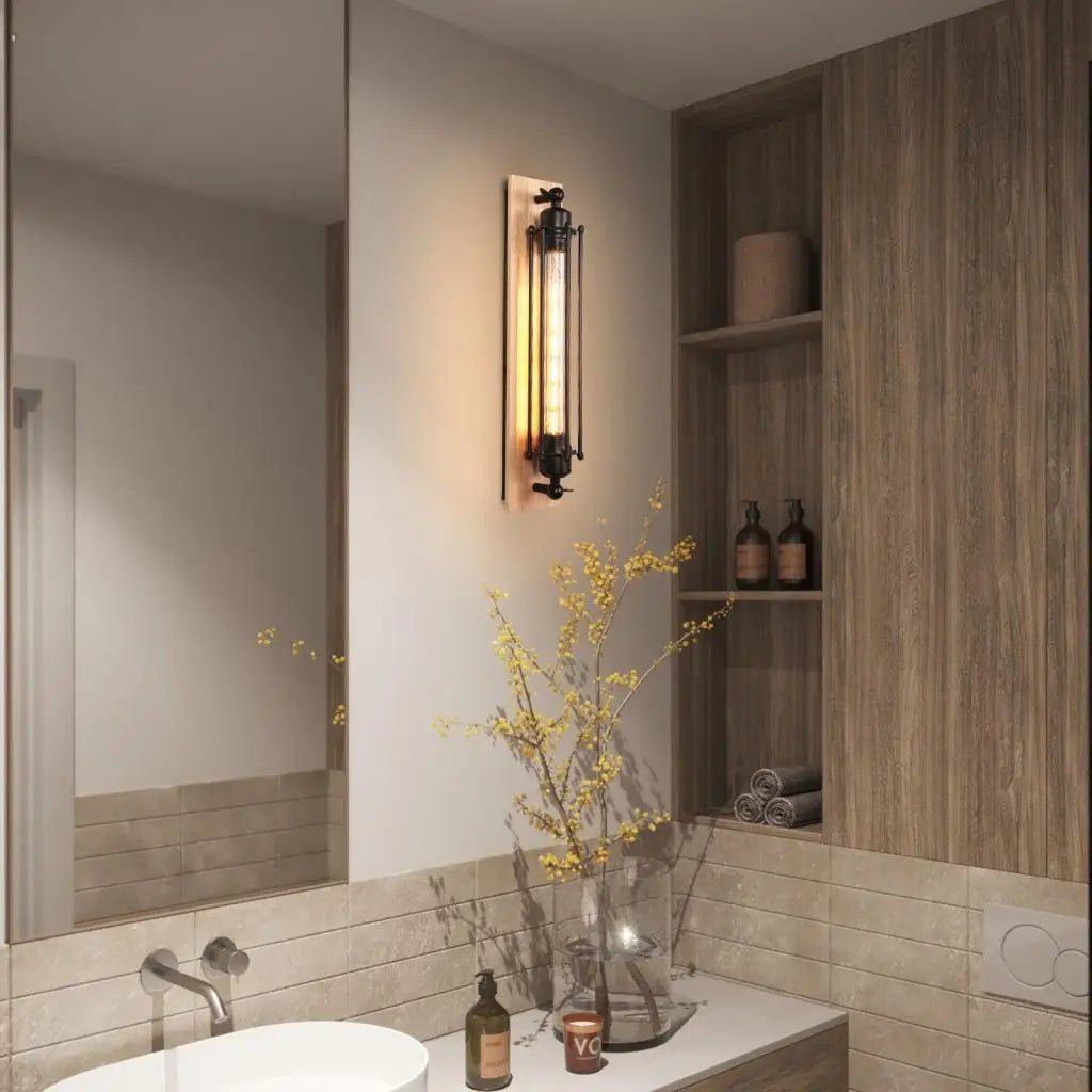 REGALIGHT - Applique murale LED vintage avec une lueur ambiante chaude et un design métallique classique pour une illumination intérieure cosy et élégante