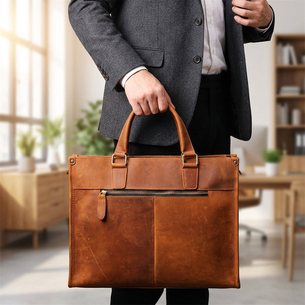 Sac à Ordinateur Portable Vintage en Cuir - Leatherlyst