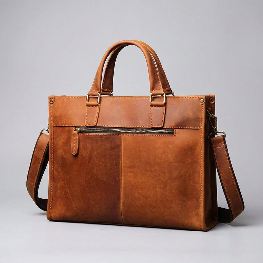 Sac à Ordinateur Portable Vintage en Cuir - Leatherlyst