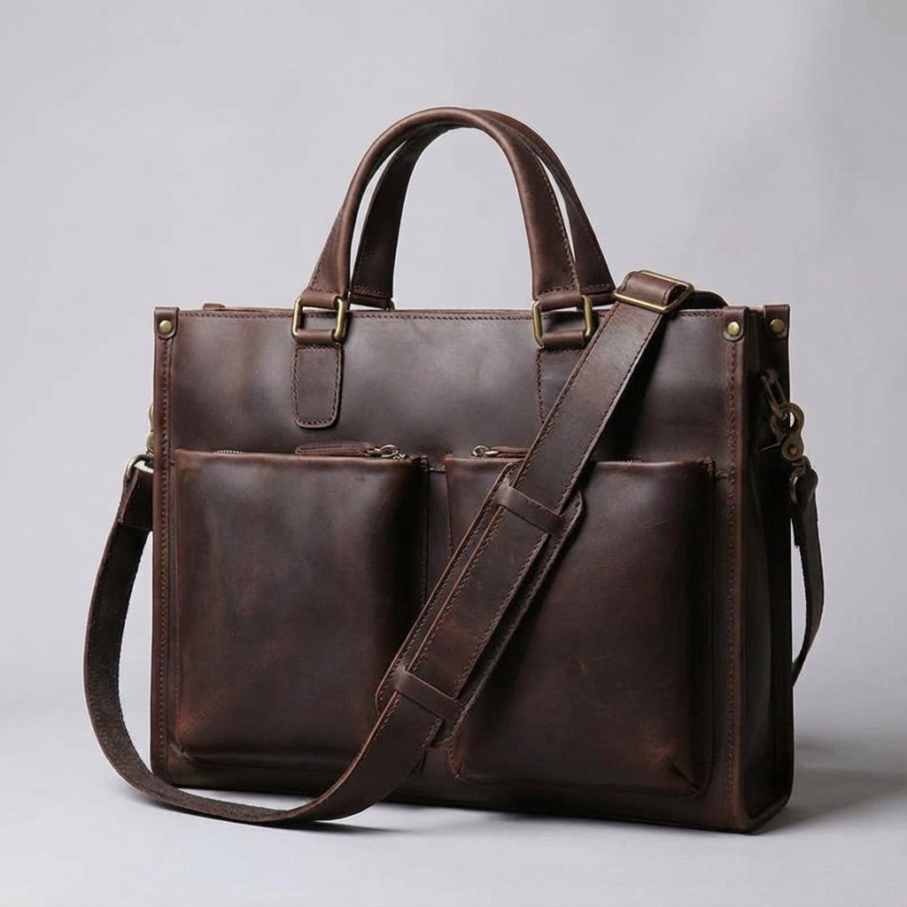 Sac à Ordinateur Portable Vintage en Cuir - Leatherlyst