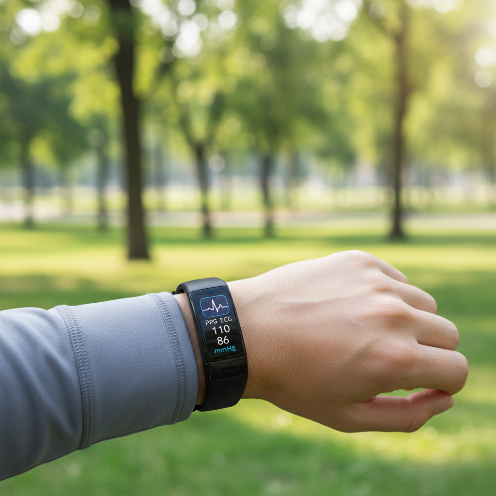 CAREPULSE - Bracelet de fitness intelligent avec surveillance ECG, pression artérielle et fréquence cardiaque pour un suivi quotidien de la santé
