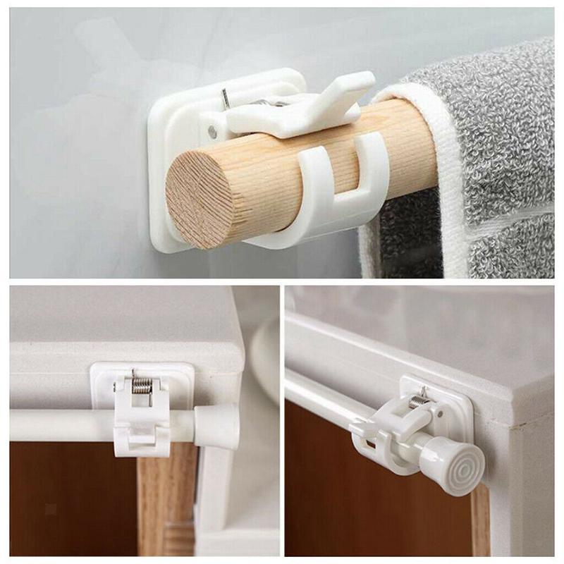Support de Rideau Sans Perçage | Autocollant & Réglable | Forte Adhérence | StickRod
