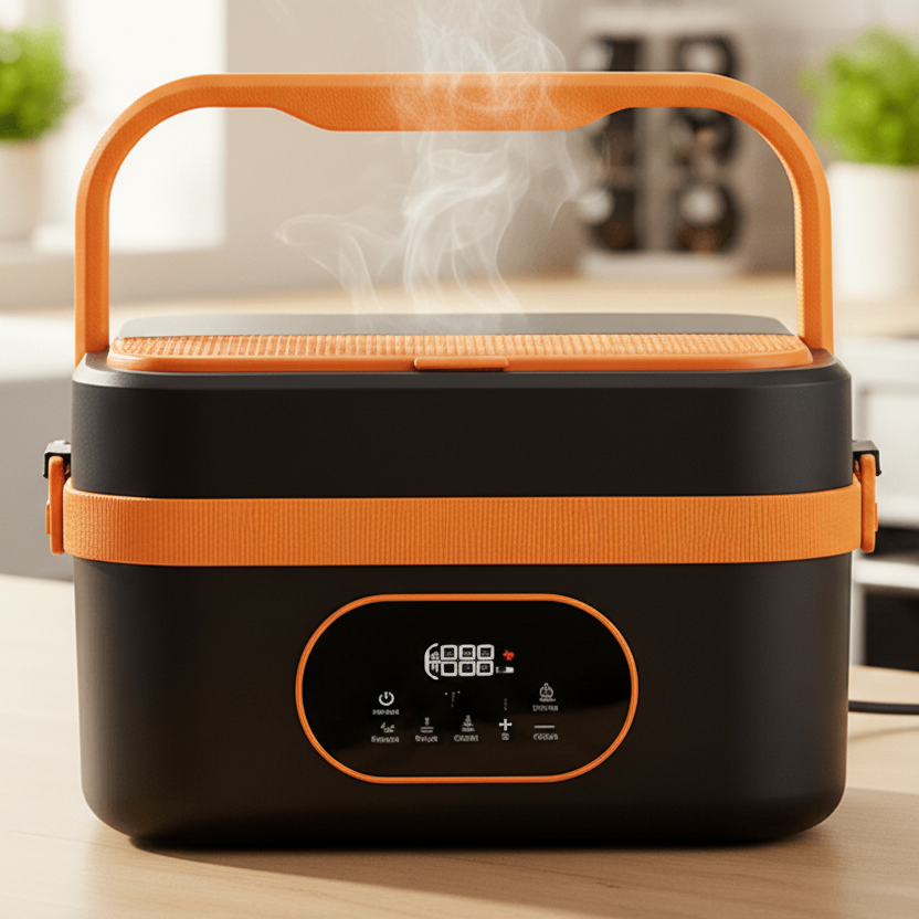 WORKWARM – Boîte à Lunch Auto-Chauffante Sans Fil avec Minuteur Intelligent