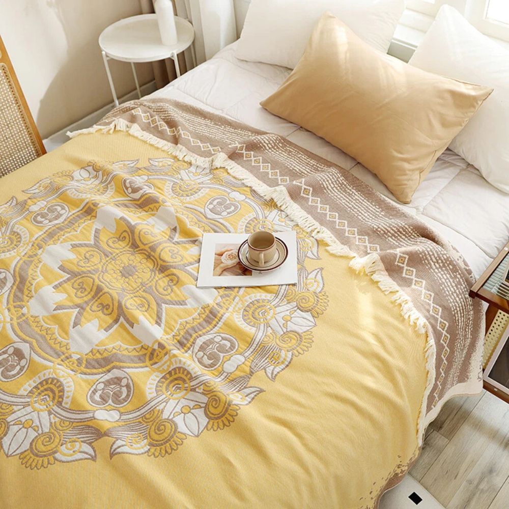 Couverture Mandala Boho en Coton Wander