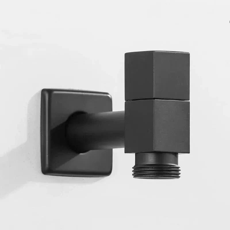 MATTEFLOW – Robinet mural noir pour cuisine, salle de bain et extérieur