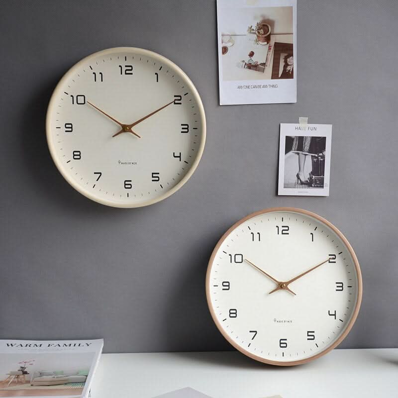 Horloge murale | Mécanisme silencieux | Cadre en bois massif | NordicTime