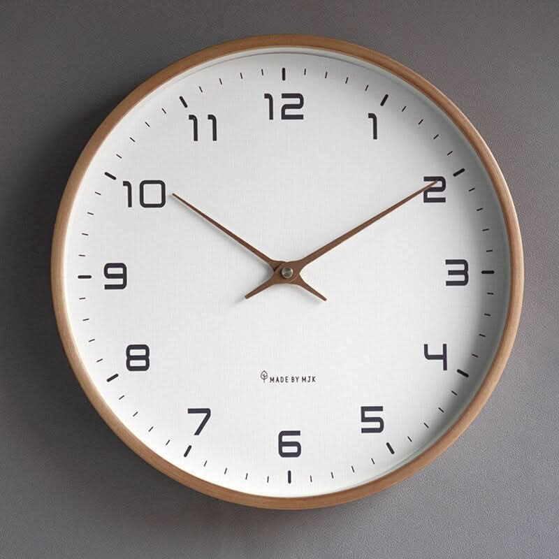 Horloge murale | Mécanisme silencieux | Cadre en bois massif | NordicTime