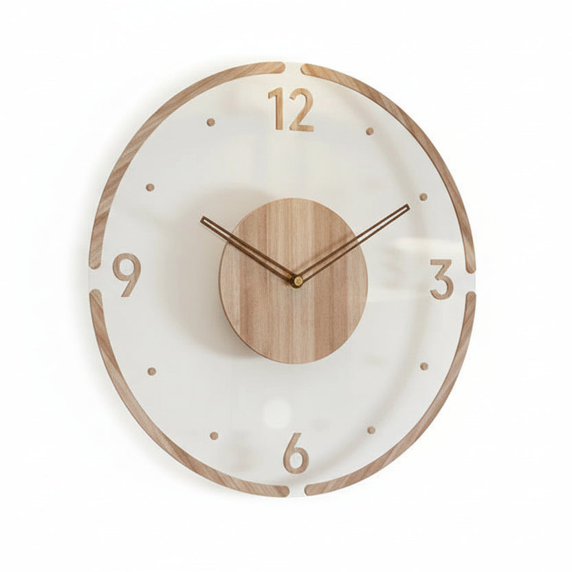 NORDIC CLOCK – Horloge murale silencieuse en bois au design minimaliste