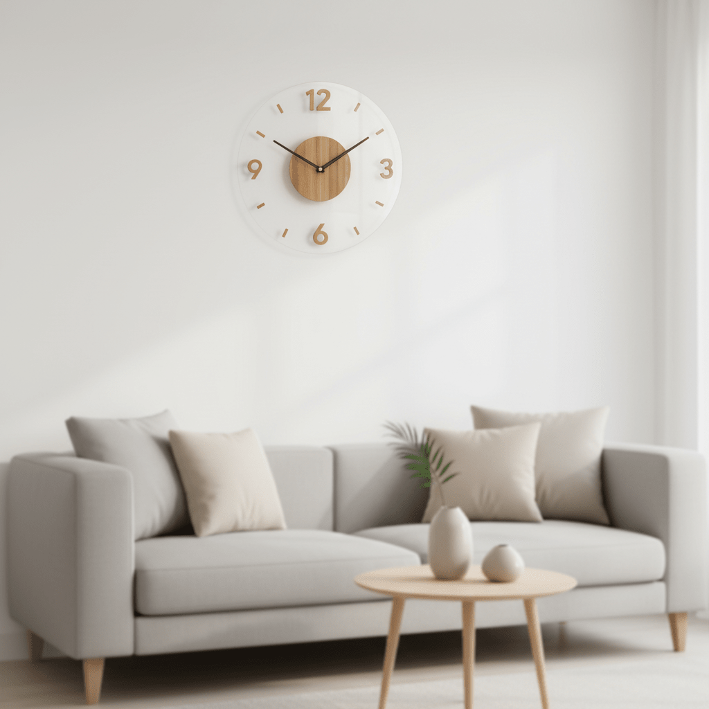 NORDIC CLOCK – Horloge murale silencieuse en bois au design minimaliste