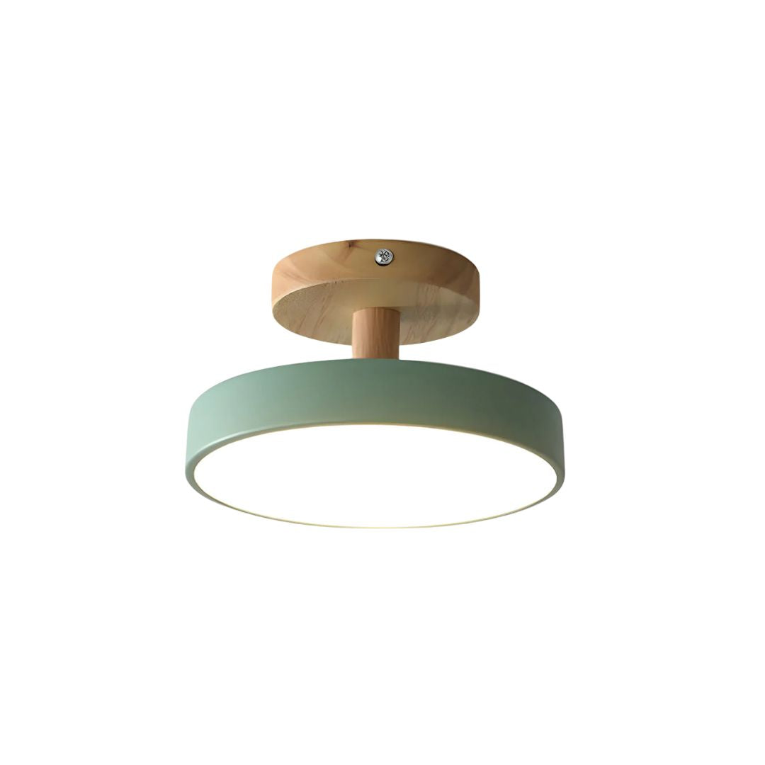 Nörd – Plafonnier Scandinave avec Base en Bois & Design Pastel Doux