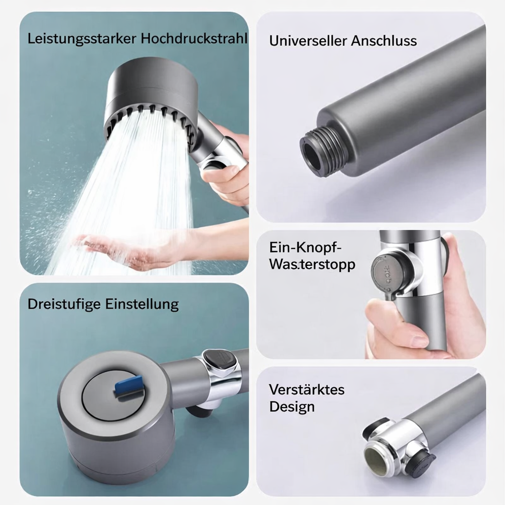 Filtre à eau pour douche | Douchette haute pression | Douche massante | PowerStream