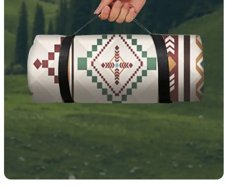Plaid de pique-nique déperlant 200 × 200 cm avec poignées