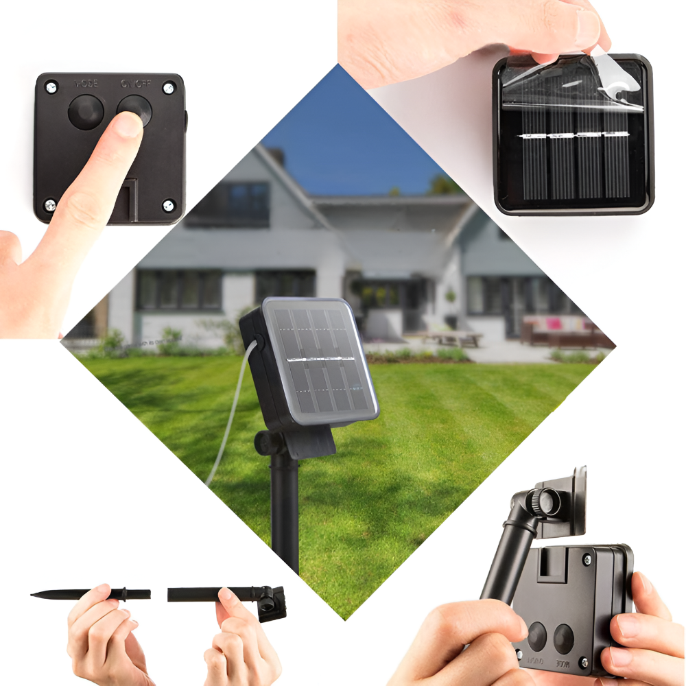 Guirlande lumineuse solaire avec lanternes LED marocaines pour une utilisation en extérieur