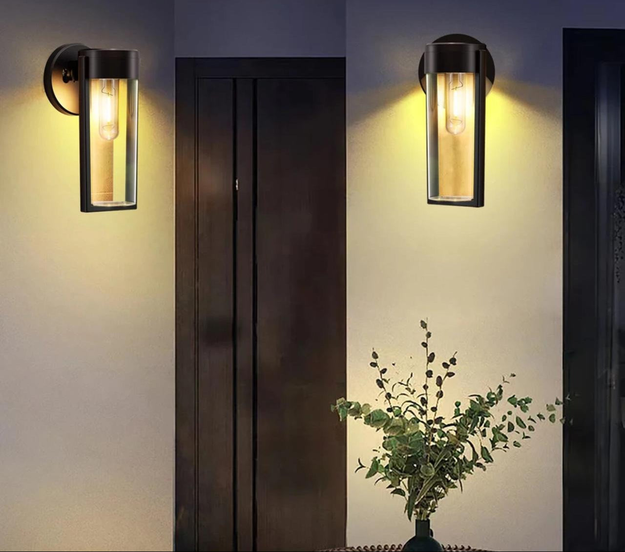 Lampe murale solaire extérieure avec lumière LED visible