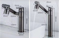 Robinet en acier inoxydable pivotant à 360°