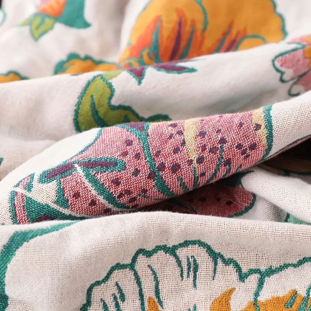 Couverture en Coton Wildflower Botanical Reverie
