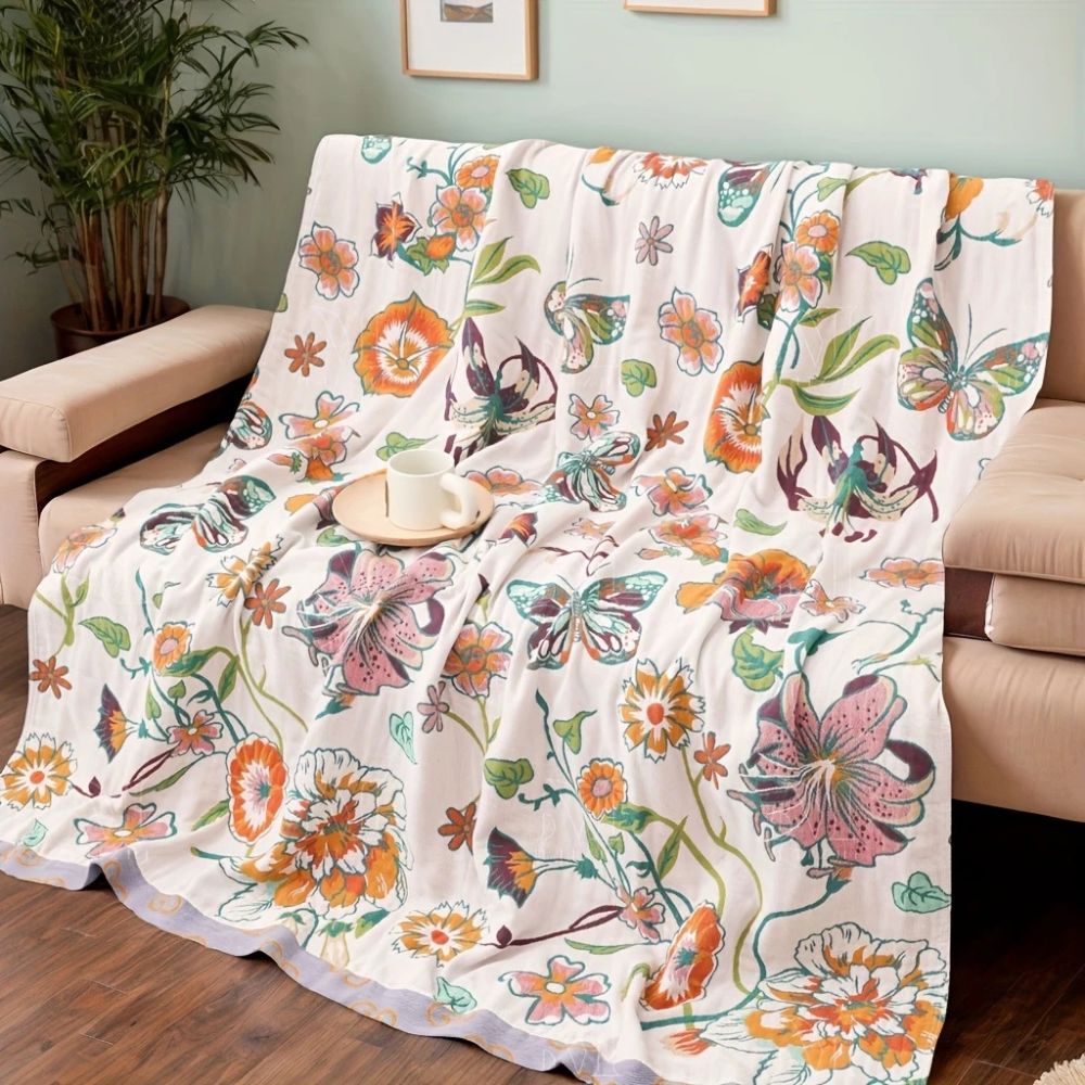 Couverture en Coton Wildflower Botanical Reverie
