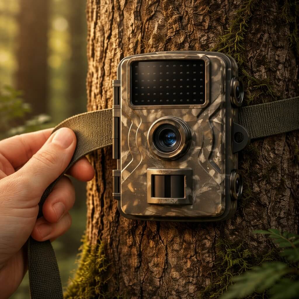 Caméra de chasse avec fonction de vision nocturne | Détecteur de mouvement | Résistante aux intempéries | Gardien de la forêt