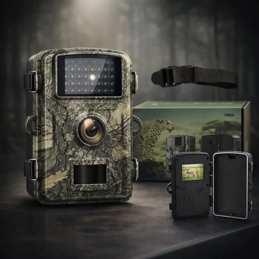 Caméra de chasse avec fonction de vision nocturne | Détecteur de mouvement | Résistante aux intempéries | Gardien de la forêt