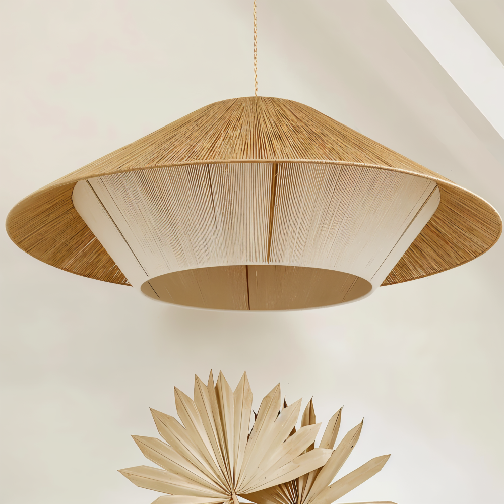 SakuraZen Suspension – Lampe à Pendre Inspirée du Japon en Style Wabi-Sabi