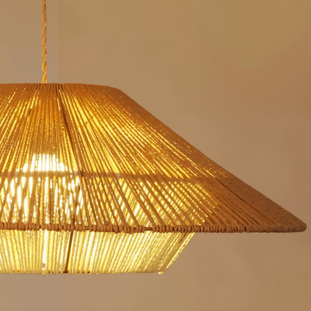 SakuraZen Suspension – Lampe à Pendre Inspirée du Japon en Style Wabi-Sabi