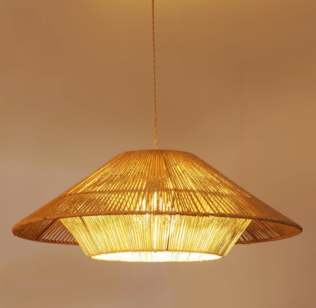 SakuraZen Suspension – Lampe à Pendre Inspirée du Japon en Style Wabi-Sabi