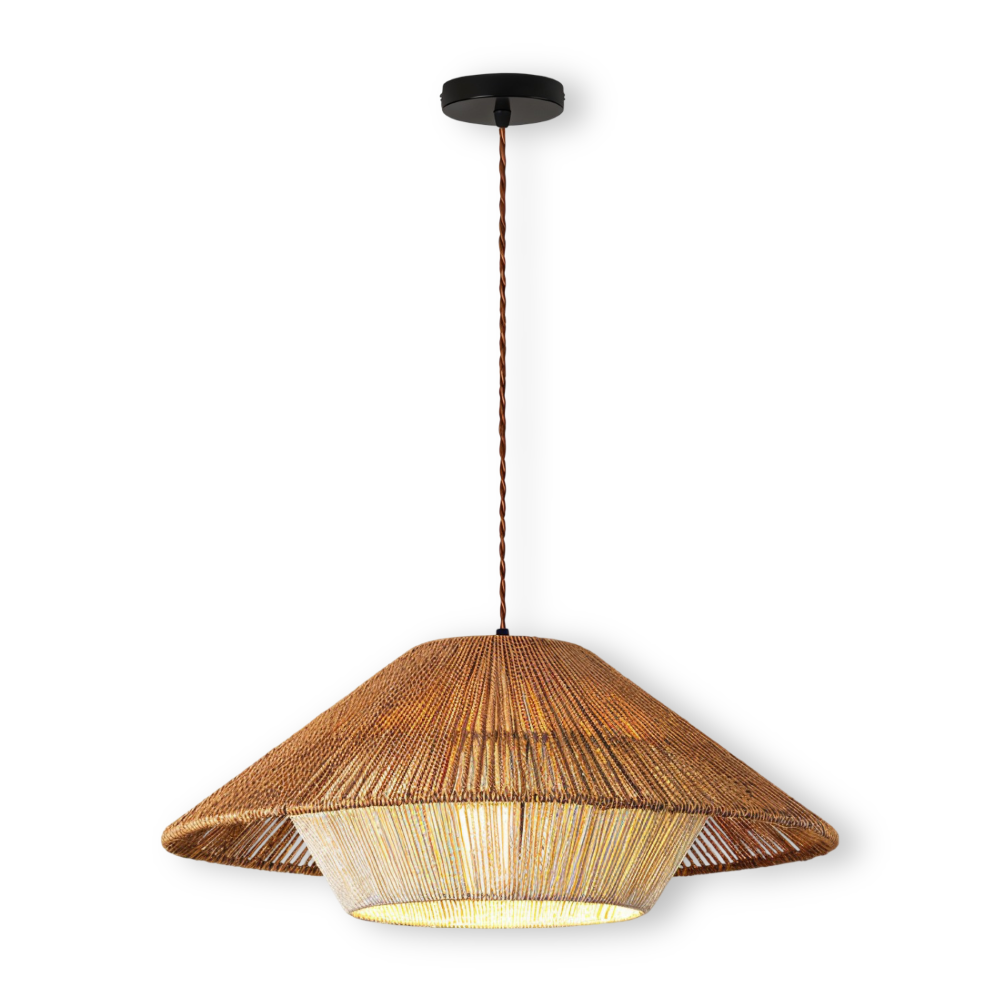 SakuraZen Suspension – Lampe à Pendre Inspirée du Japon en Style Wabi-Sabi