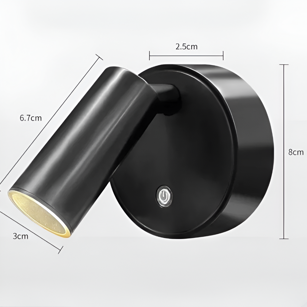 Lampe de Chevet Sans Fil Rechargeable à Trois Couleurs - Lampe Murale Magnétique Polyvalente